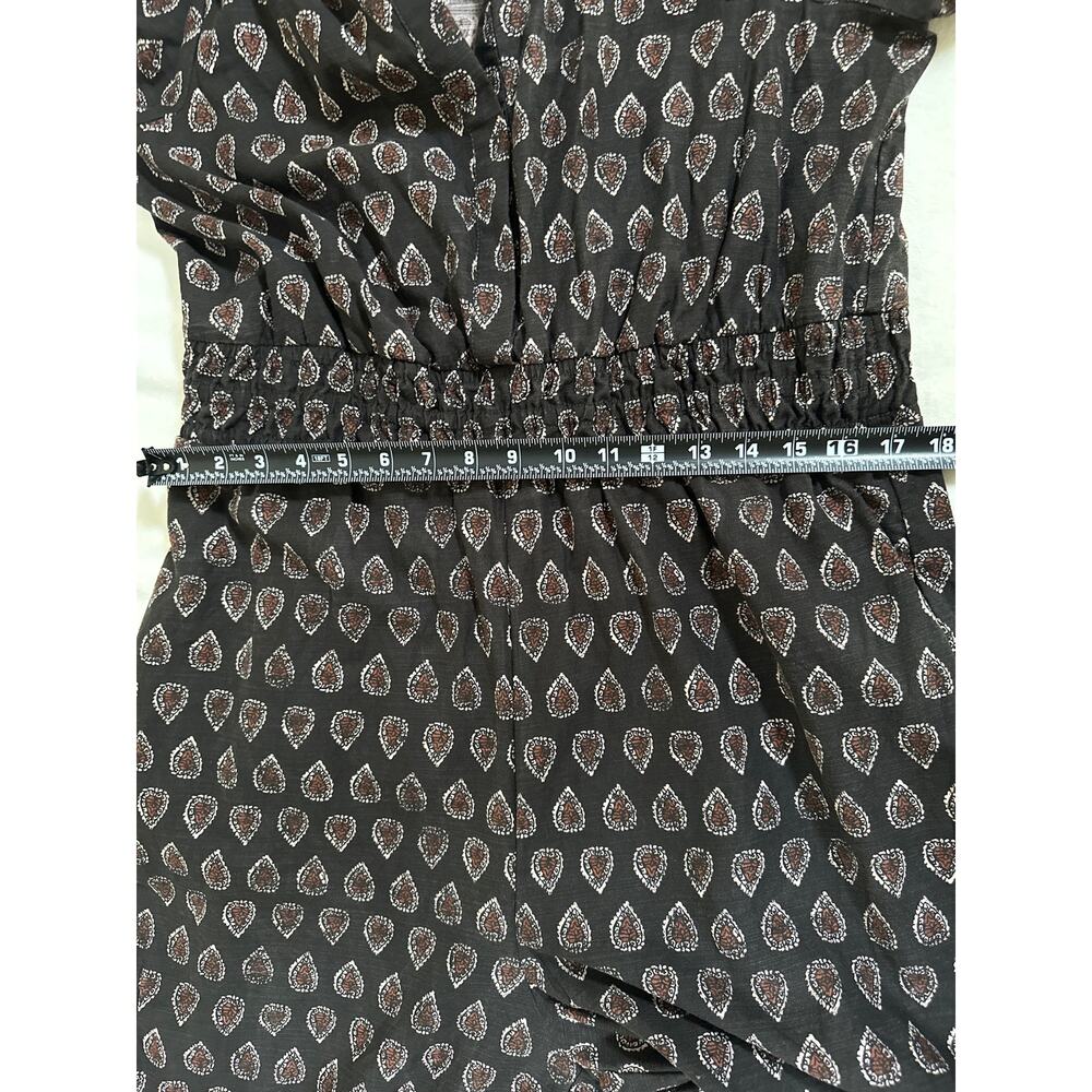 Anthropologie Somerset Wide Leg Jumpsuit Women’s Large Boho Black Paisley - Picture 11 of 14